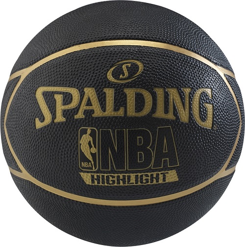 ΜΠΑΛΑ SPALDING basketball S/7 Highlight **black/gold ** RUBBER