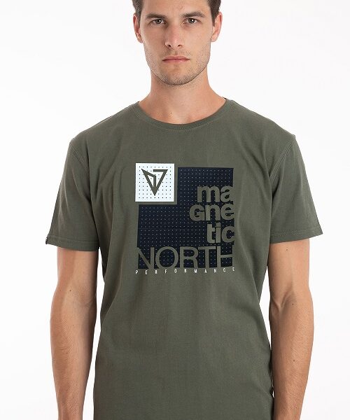 ΜΠΛΟΥΖΑ MAGNETIC NORTH 2BLOCK T-shirt Men's *22006*100%Cotton