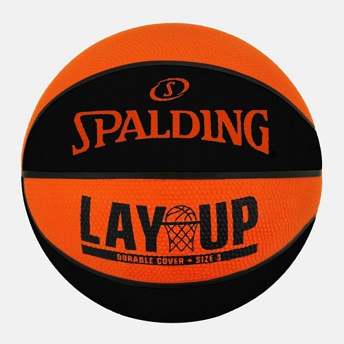 ΜΠΑΛΑ SPALDING LAY UP *ORANGE/BLACK Rubber Basketball *Size 7  *84-548